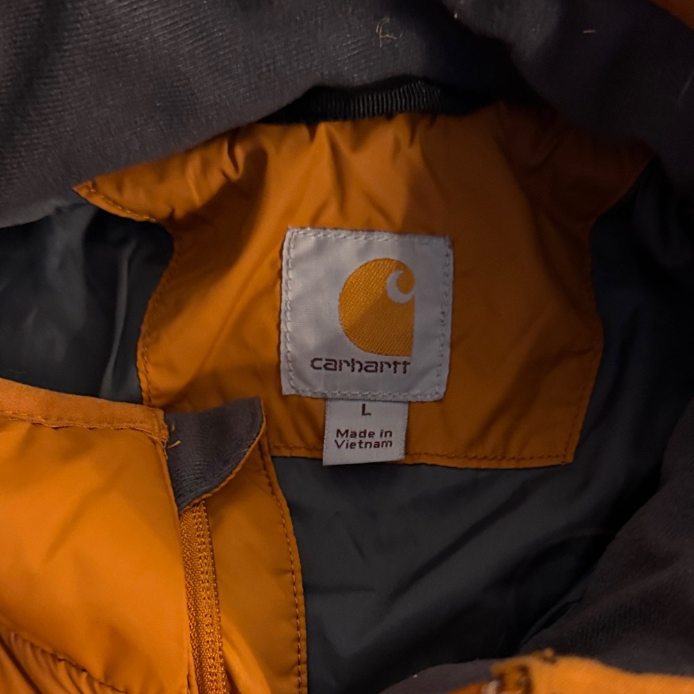 Carhartt Men's Burnt Orange Puffer Jacket - Picture 2 of 4